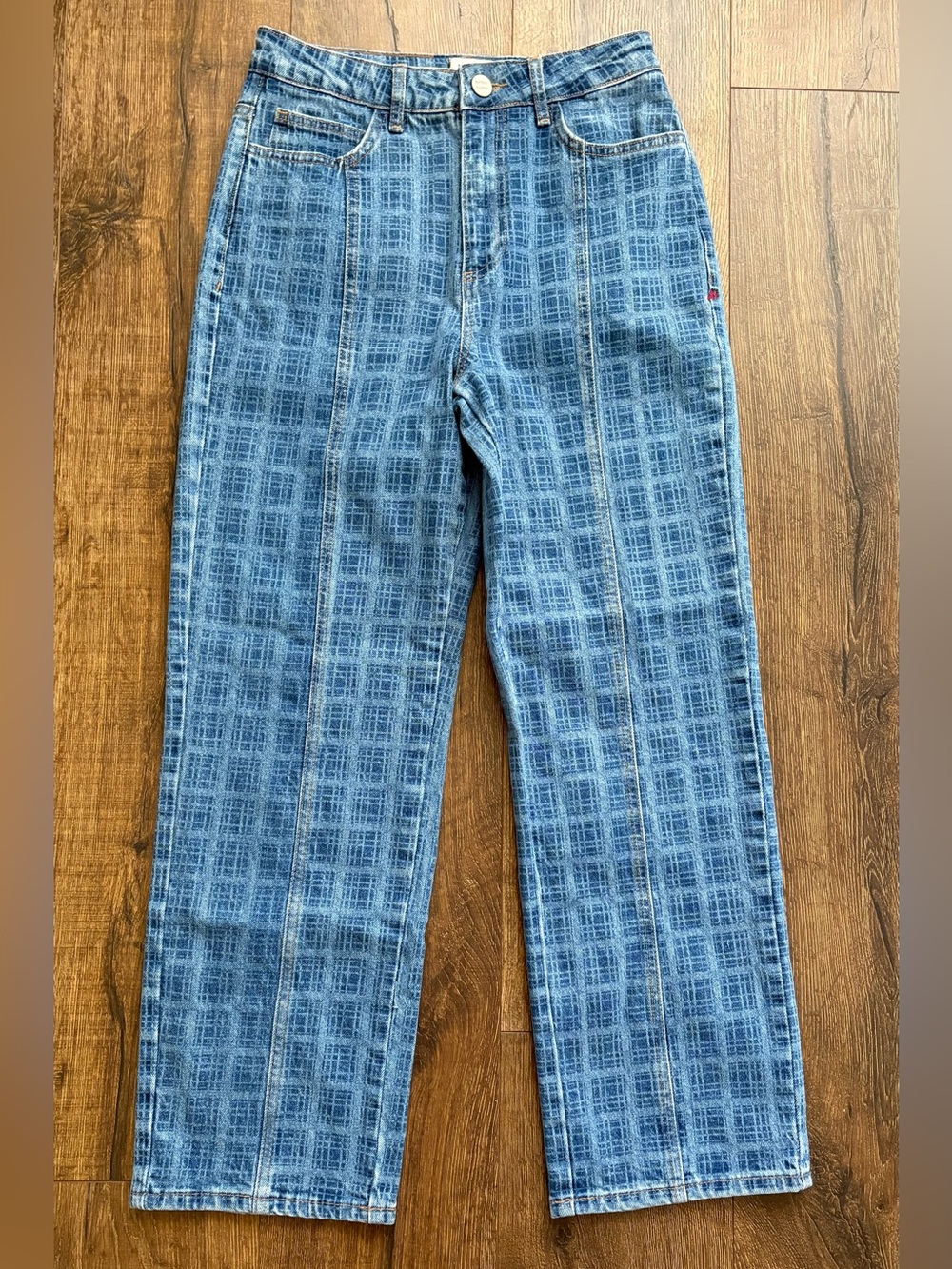 Damson Madder Tovie Jeans - Laser Check, UK 10 / US 6 NWT